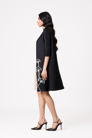 Estele Dress - Black & Ivory
