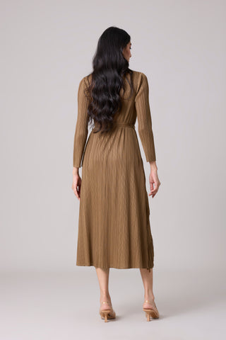 Camren Fringe Dress - Taupe