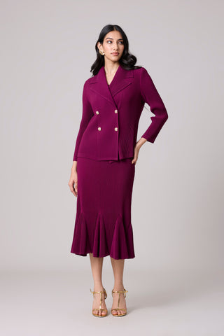 Katya Overlay Dress - Plum