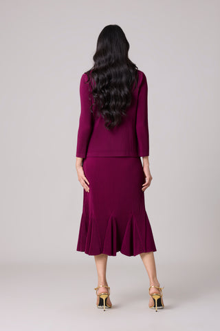 Katya Overlay Dress - Plum