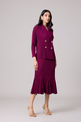 Katya Overlay Dress - Plum