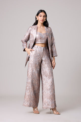 Ares 3 piece Textured Set - Pink & Grey