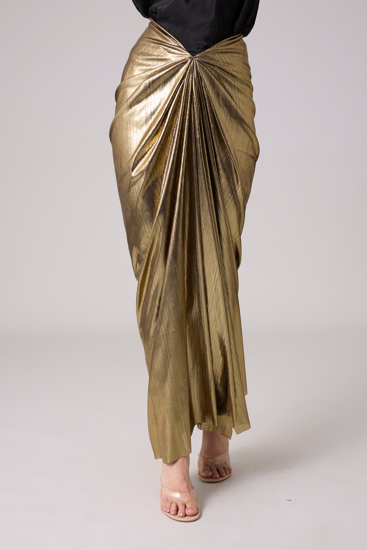 Antonia Skirt - Metallic Dark Gold