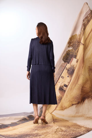 Olive Jacket Dress - Navy