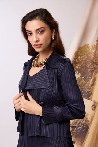 Olive Jacket Dress - Navy