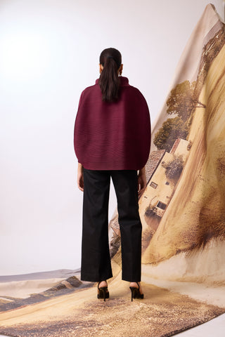 Sloane Batwing Top - Dark Maroon