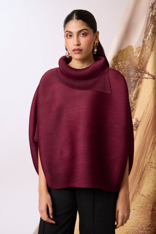 Sloane Batwing Top - Dark Maroon