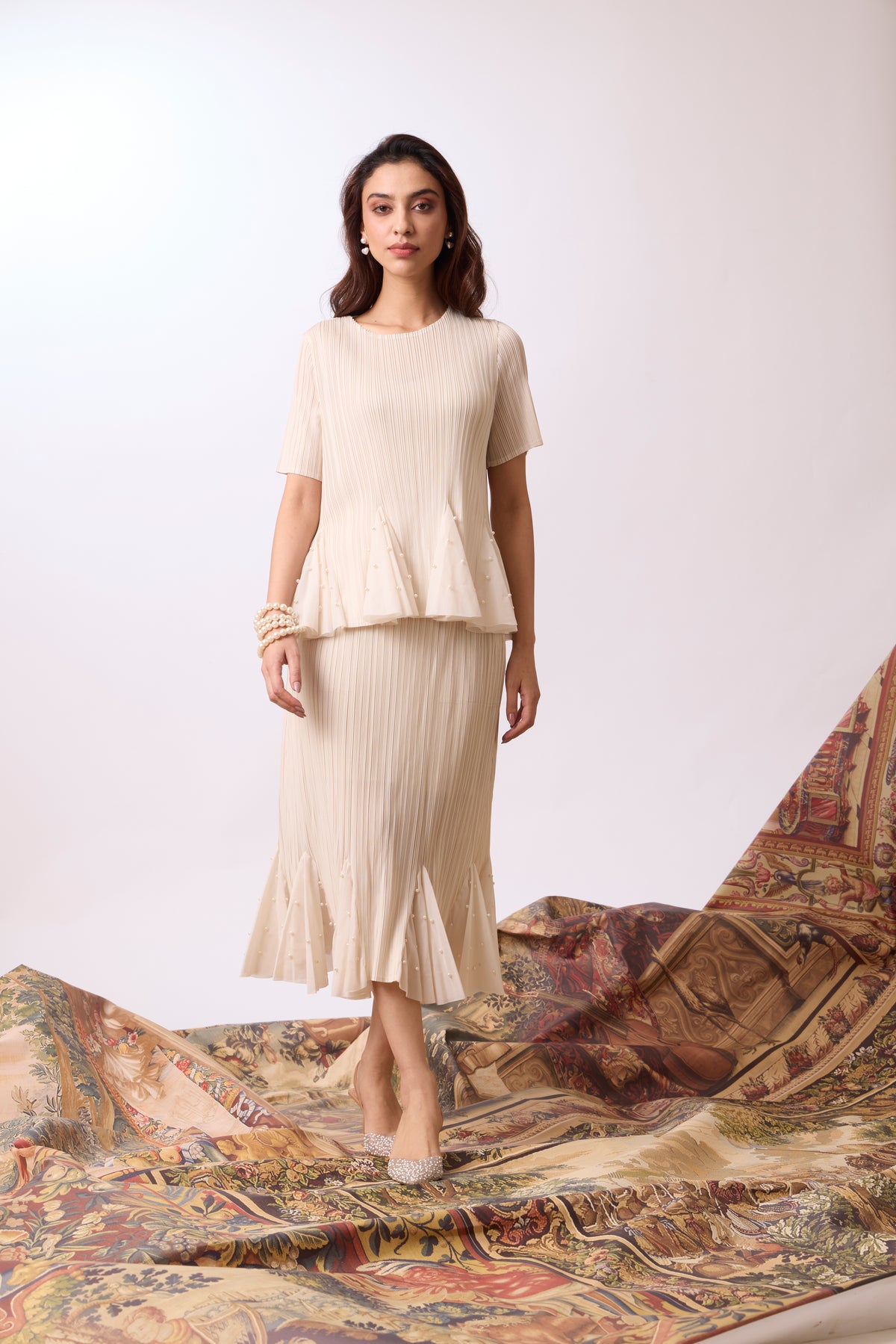 Briana Skirt Set - Ivory