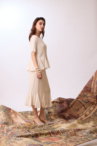 Briana Skirt Set - Ivory