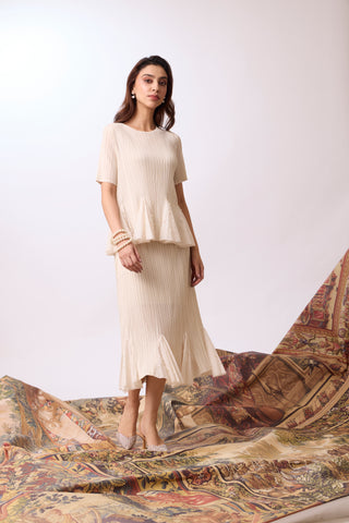 Briana Skirt Set - Ivory