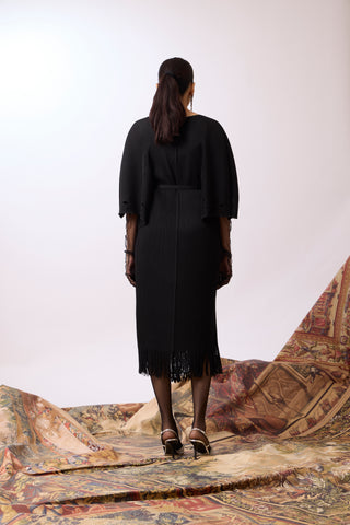 Val Fringe Dress - Black