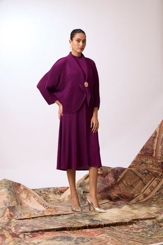 Violetta Dress - Wine Purple