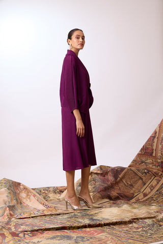 Violetta Dress - Wine Purple
