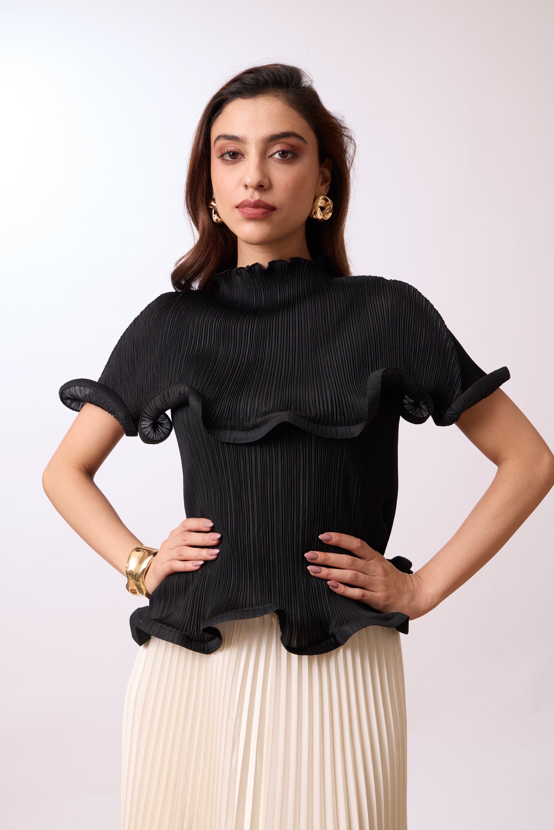 Buy Women's Pleated Tops Online at Best Prices - Scarlet Sage