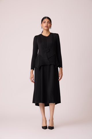 Cara Overlay Dress - Black