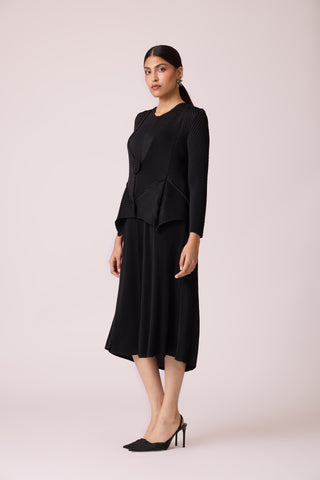 Cara Overlay Dress - Black