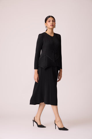 Cara Overlay Dress - Black