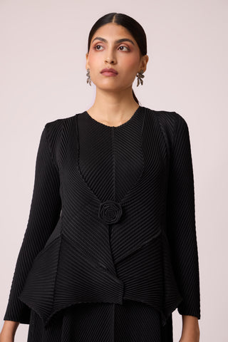 Cara Overlay Dress - Black