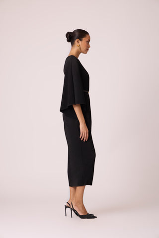 Tahita Midi Dress - Black
