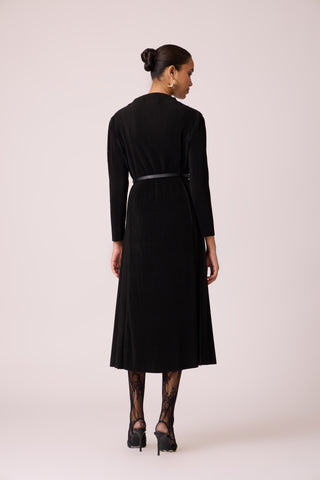 Perla Knit Winter Dress - Black