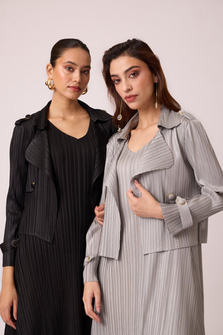 Olive Jacket Dress - Grey