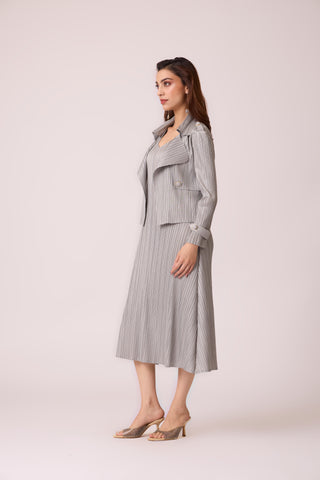 Olive Jacket Dress - Grey