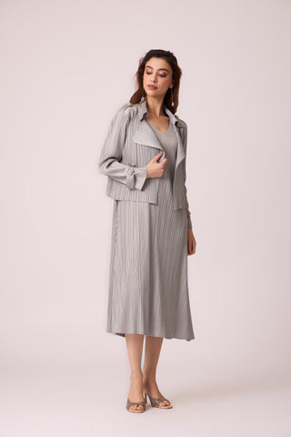 Olive Jacket Dress - Grey