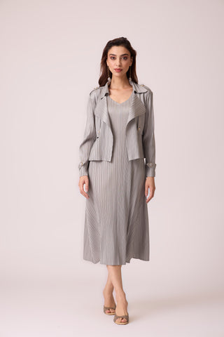Olive Jacket Dress - Grey