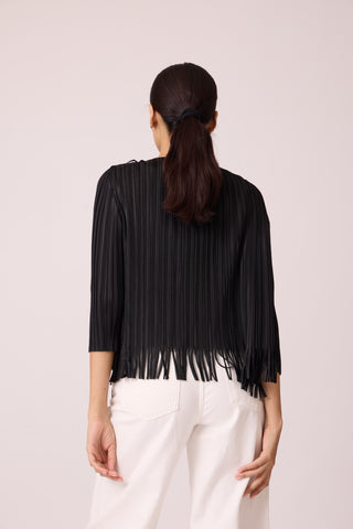 Lara Fringe Overlay - Black