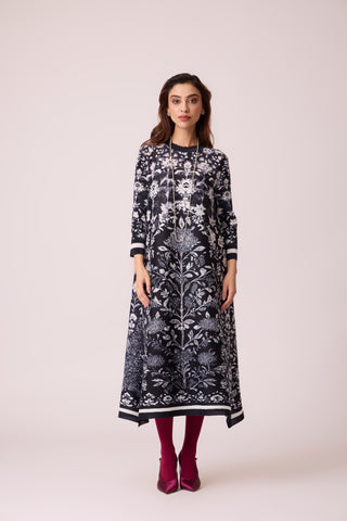Naomi Printed Dress - Monochrome