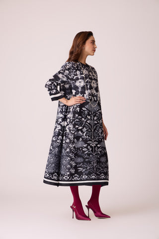 Naomi Printed Dress - Monochrome