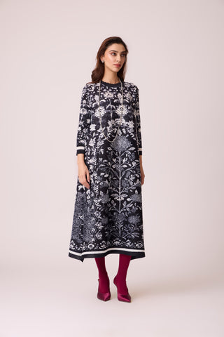 Naomi Printed Dress - Monochrome