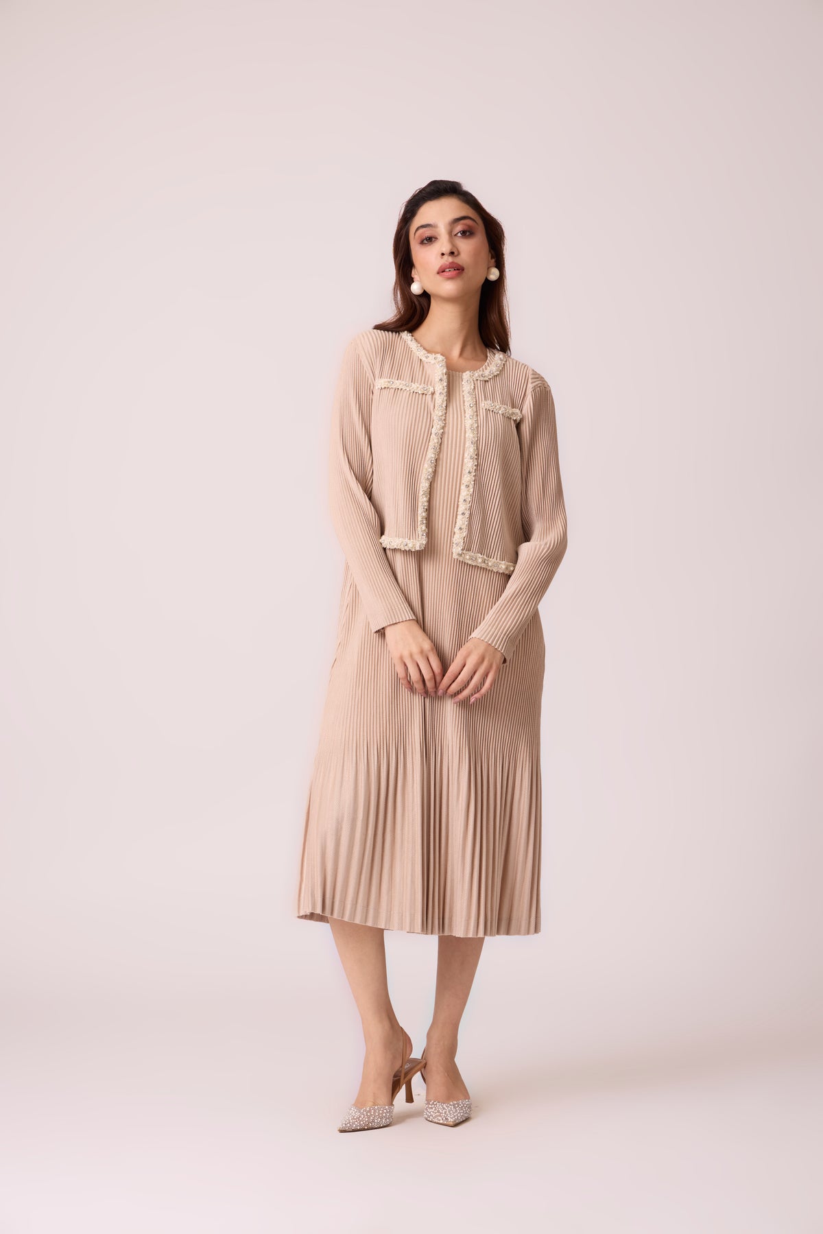 Wynona Jacket Dress - Beige