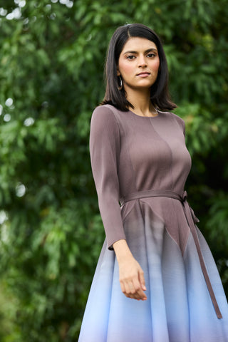 Isabella Ombre Dress - Brown
