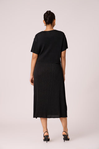 Elsie Cape Dress - Black