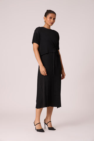 Elsie Cape Dress - Black