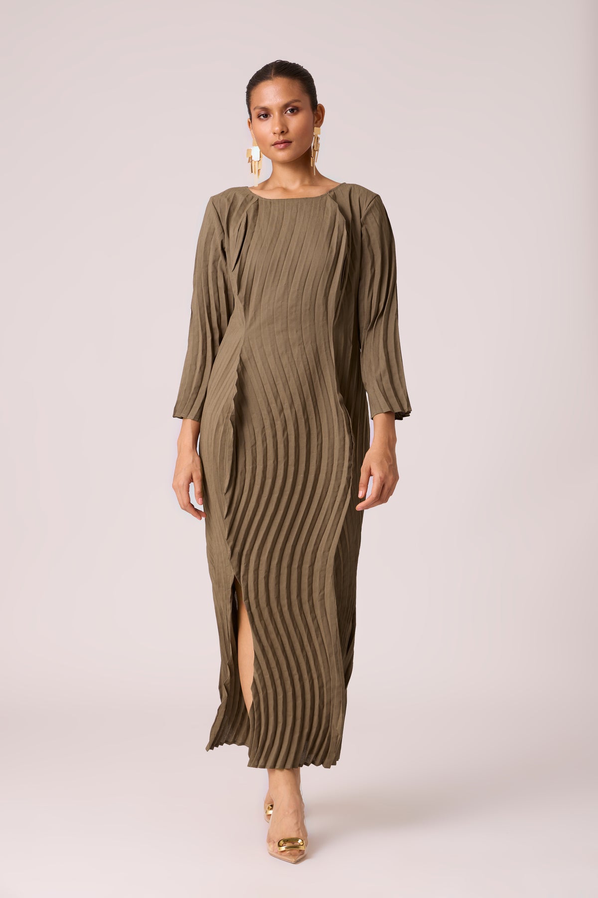 Imogen Dress - Dark Taupe