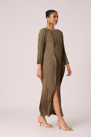 Imogen Dress - Dark Taupe