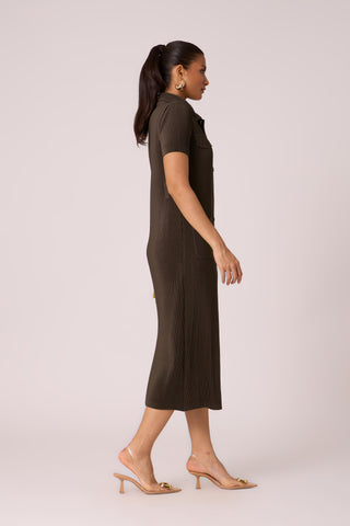 Maude Dress - Espresso Brown