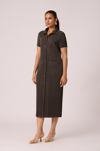 Maude Dress - Espresso Brown