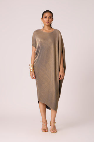 Aurelia Dress - Grey & Gold