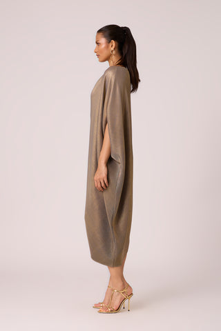 Aurelia Dress - Grey & Gold