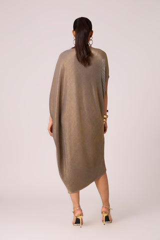 Aurelia Dress - Grey & Gold