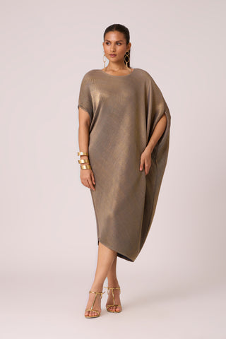 Aurelia Dress - Grey & Gold