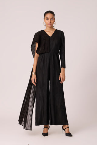 Analise Drape Jumpsuit - Black