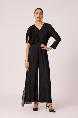 Analise Drape Jumpsuit - Black