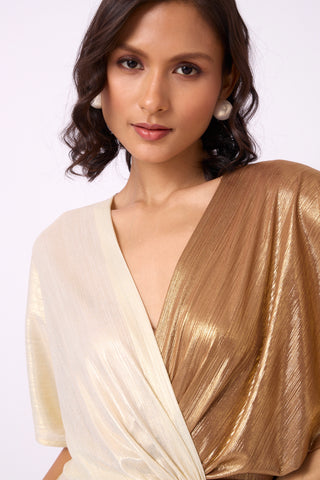 Cecil Dress - Light Gold & Gold