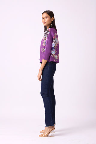 Mira Floral Top - Purple