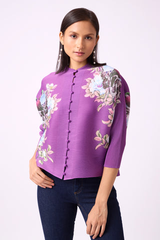 Mira Floral Top - Purple