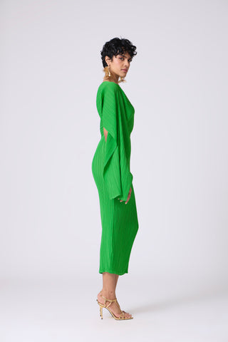 Kelly One Shoulder Dress - Bright Green
